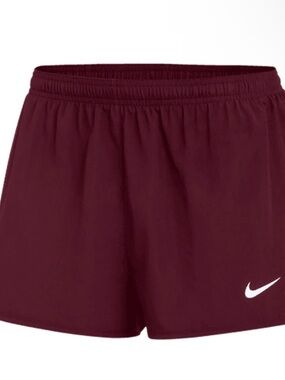 Nike Men’s Maroon 10K Running Shorts XL White Swoosh Sporty Lightweight Active